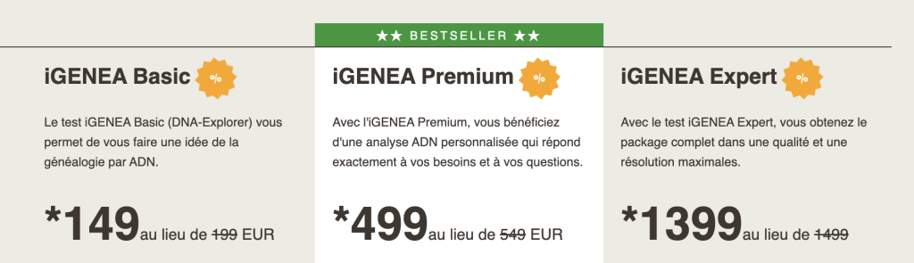 Preise DNA-Tests Igenea